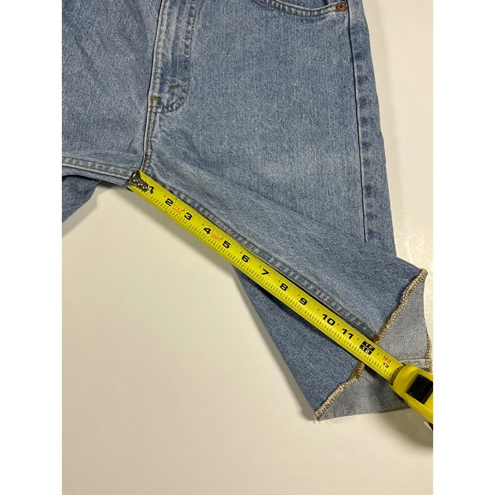 Vintage 90s Levis 505 Orange Tab Denim Shorts Light Wash Mens 32 USA